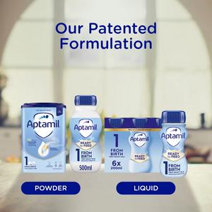 Aptamil 1 First Infant Baby Milk Formula Liquids From Birth Multipack Ready to Feed 12x200ml - gallery image 6