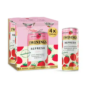 Twinings Refresh Juicy Raspberry Lemonade with Hibiscus 4x250ml