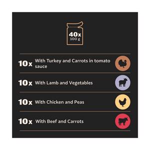 Cesar Creations 40 x 100g Poultry Beef Lamb in Sauce Wet Dog Food Pouch - gallery image 3