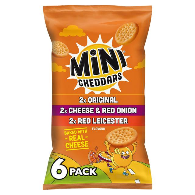 Jacob's Mini Cheddars Variety Multipack Snacks 6x23g - gallery image 1