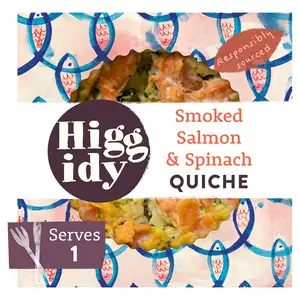 Higgidy Smoked Salmon & Spinach Quiche 155g