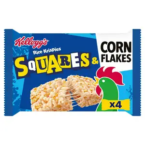 Kellogg's Squares & Corn Flakes Rice Krispies Bars 4x31g