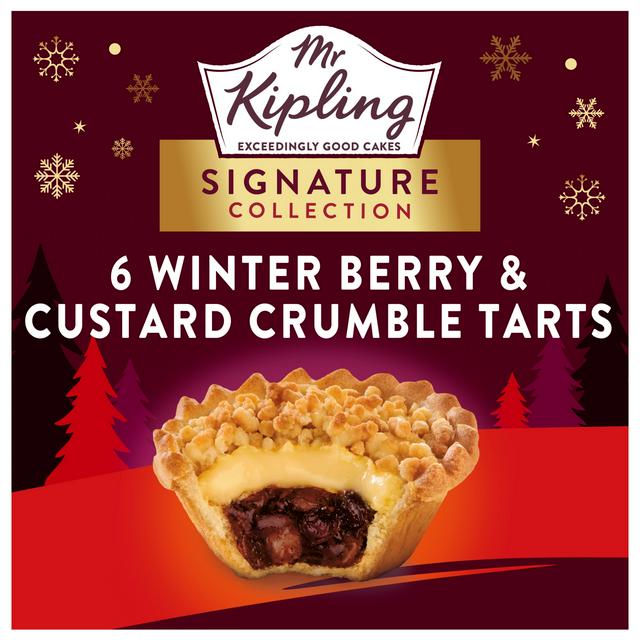 Mr Kipling Winter Berry & Custard Crumble Tarts x6 - gallery image 1
