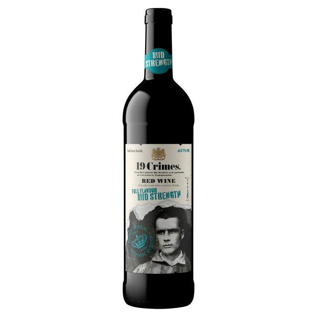 19 Crimes Mid Strength Red Wine 750ml Sainsbury s