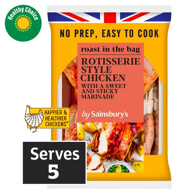 Sainsburys Sainsbury's 1.45kg Rotisserie Style Whole Chicken