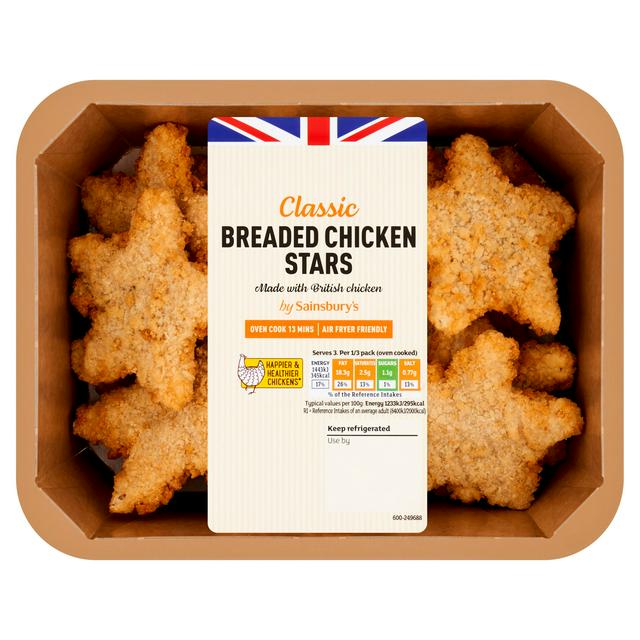 Sainsburys Sainsbury's Fresh British Chicken Breaded Stars 360g