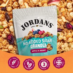 Jordans No Added Sugar Apple & Berry Granola Breakfast Cereal 425g - gallery image 2