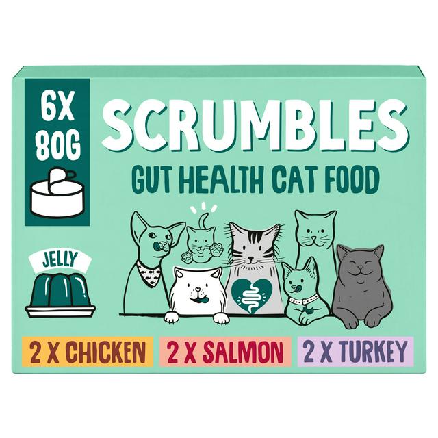 Scrumbles Classic Selection in Jelly Wet Cat Food 6 x 80g - gallery image 1