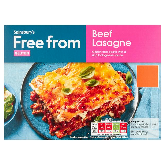 Sainsburys Sainsbury's Free From Beef Lasagne 300g