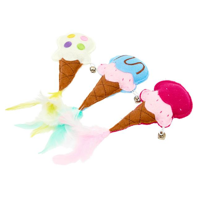 Petface Catkins Felt Ice Cream Plush Cat Toy Sainsbury's