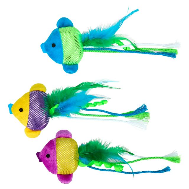 Petface Catkins Shiny Fish Plush Cat Toy Sainsbury's