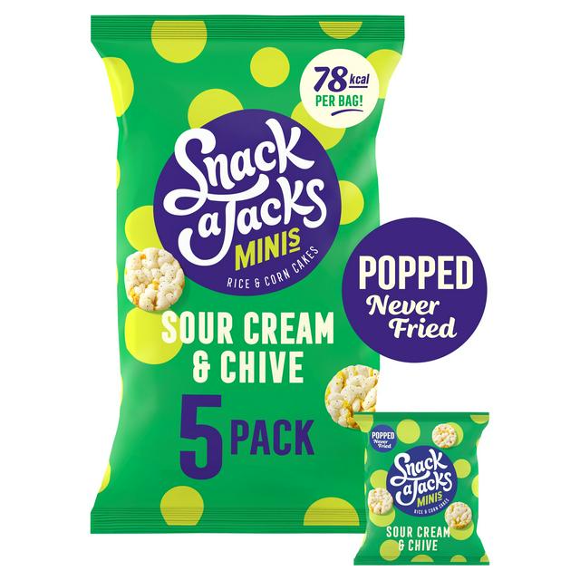 Snack a Jacks 5 x 19g Sour Cream & Chive Multipack Rice Cakes Crisps - gallery image 1