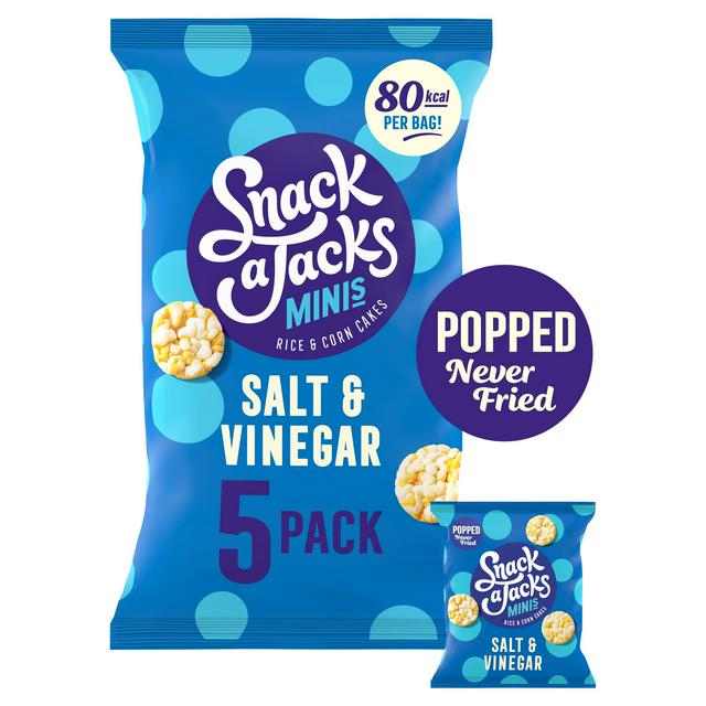 Snack a Jacks 5 x 19g Salt & Vinegar Multipack Rice Cakes Crisps - gallery image 1