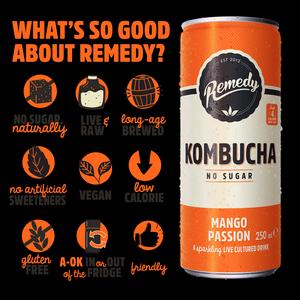 Remedy Kombucha Mango Passion 4x300ml - gallery image 2