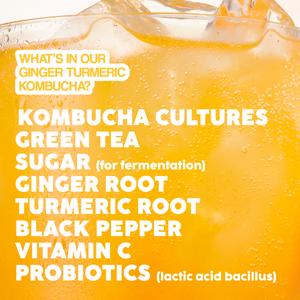 Fix8 Kombucha Ginger Turmeric Live Sparkling Soda 25cl - gallery image 4