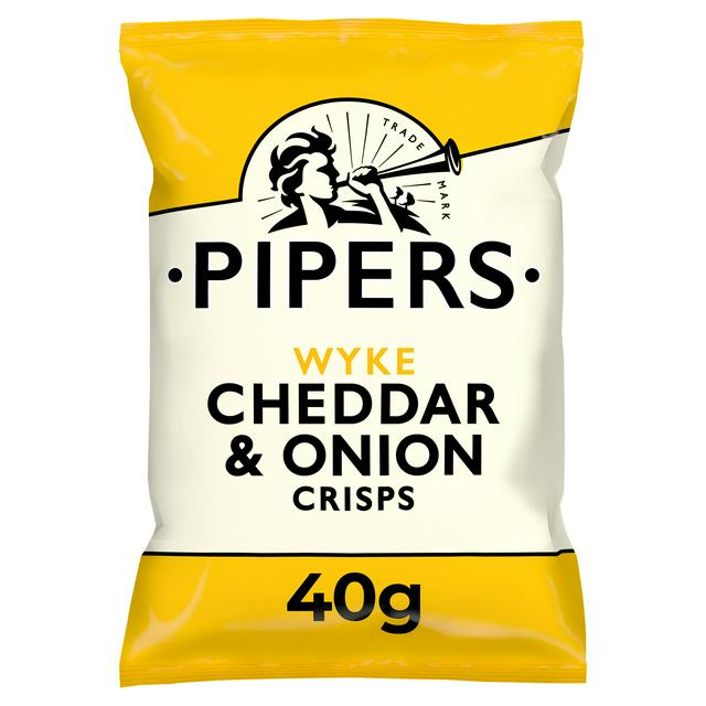 Quaker Pipers 40g Lye Cross Cheddar & Onion Crisps