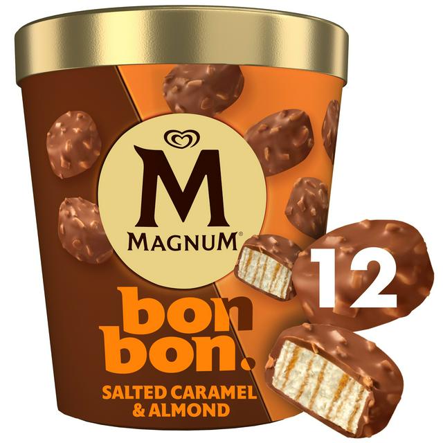 Magnum magnum : コンパクトバージョン Magnum 12 x 17ml Bonbon Salted Caramel & Almond Ice Cream Frozen