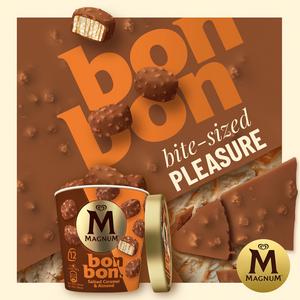 Magnum 12 x 17ml Bonbon Salted Caramel & Almond Ice Cream Frozen Snack - gallery image 5