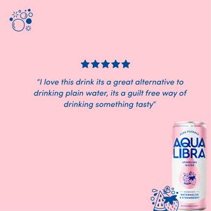 Aqua Libra Infused with Watermelon & Strawberry Sparkling Water 4 x 330ml - gallery image 4