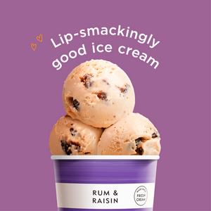 Jude's Rum & Raisin Ice Cream 460ml - gallery image 2