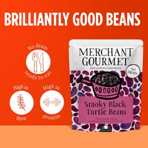 Merchant Gourmet Smoky Black Turtle Beans 240g - gallery image 3