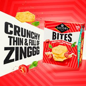 Jacob's Sweet Chilli & Sour Cream Flavour Bites 125g - gallery image 2