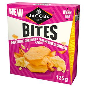 Jacob's Bites Mature Cheddar & Onion Crackers 125g