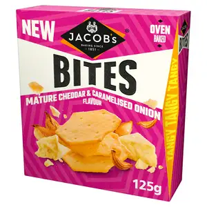 Jacob's Bites Mature Cheddar & Onion Crackers 125g