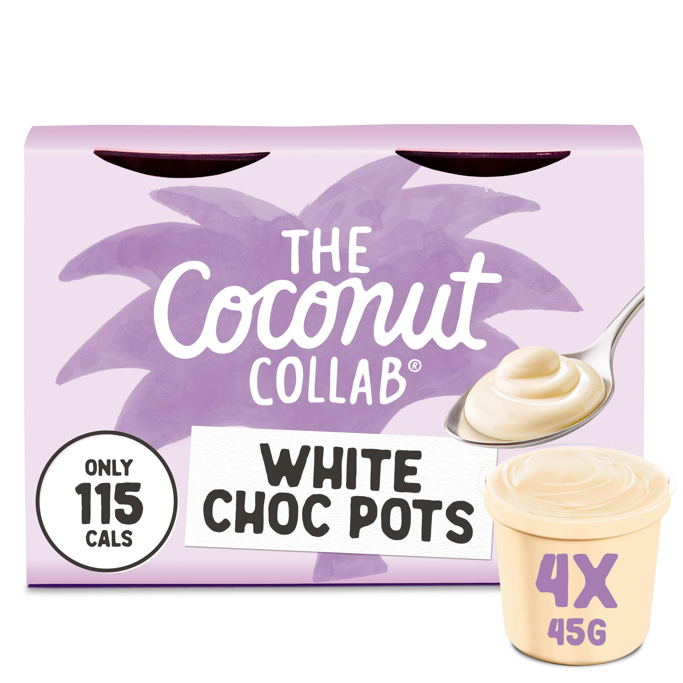 The Coconut Collab White Choc Pots 4x45g | Sainsbury's