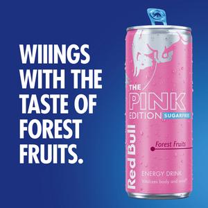 Red Bull Energy Drink Sugar Free Pink Edition Forest Fruits 4x250ml - gallery image 2