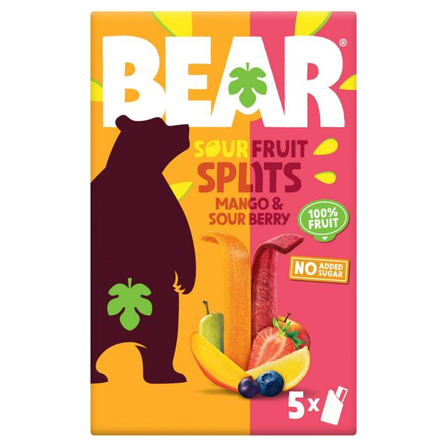 BEAR Fruit Splits Sour Berry & Mango Multipack 5x20g - gallery image 1