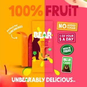 BEAR Fruit Splits Sour Berry & Mango Multipack 5x20g - gallery image 3