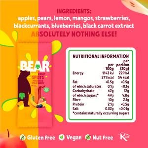 BEAR Fruit Splits Sour Berry & Mango Multipack 5x20g - gallery image 4