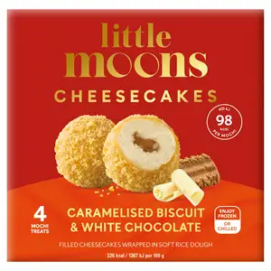 Little Moons Caramelised Biscuit & White Chocolate Cheesecakes 4x30g