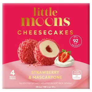 Little Moons Strawberry & Mascarpone Cheesecakes 4x30g