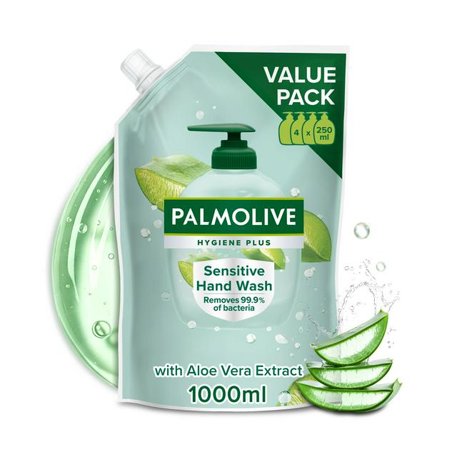 Palmolive Hygiene Plus Sensitive Antibacterial Hand Wash Soap Refill 1L |  Sainsbury's