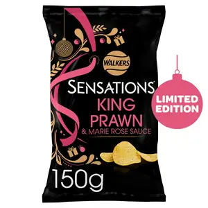 Walkers Sensations King Prawn & Marie Rose Sharing Bag Crisps 150g