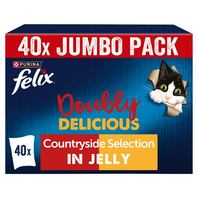 Felix Doubly Delicious Countryside Selection Wet Cat Food 40 x 85g - gallery image 1