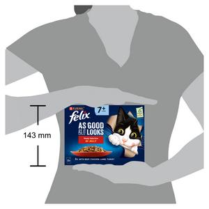 Felix As Good As it Looks Senior 7+ Meat in Jelly Wet Cat Food 12 x 85g - gallery image 5