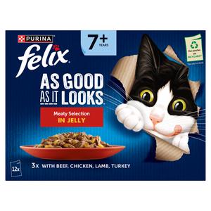 Felix As Good As it Looks Senior 7+ Meat in Jelly Wet Cat Food 12 x 85g - gallery image 6