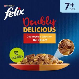 Felix Doubly Delicious Senior 7+ Countryside Selection in Jelly Wet Cat Food 12 x 85g - gallery image 2