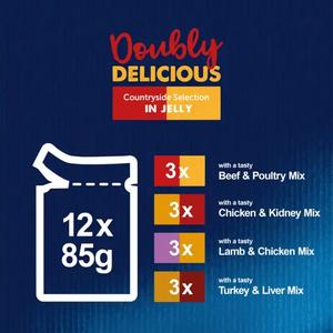 Felix Doubly Delicious Senior 7+ Countryside Selection in Jelly Wet Cat Food 12 x 85g - gallery image 5