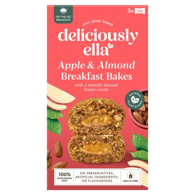 Deliciously Ella 3 x 50g  Apple & Almond On the Go Multipack Breakfast Bakes - gallery image 1