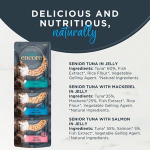 Encore Senior 7+ Fish Selection in Jelly Dry Cat Food 5 x 50g - gallery image 2