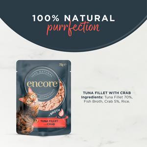 Encore Tuna Fillet with Crab in Broth Dry Cat Food 70g - gallery image 3
