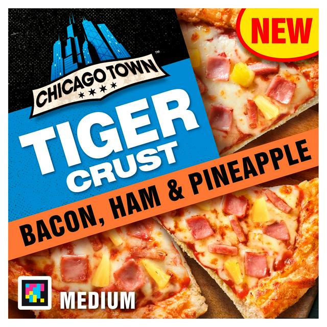Chicago Town Tiger Crust Bacon, Ham & Pineapple Frozen Pizza