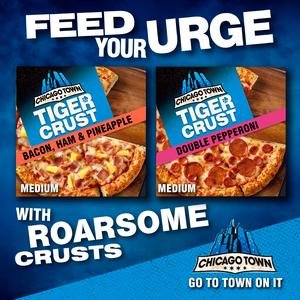 Chicago Town Tiger Crust Bacon, Ham & Pineapple Frozen Pizza 380g - gallery image 3