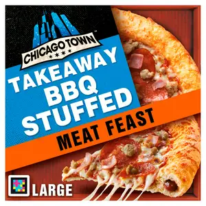 Chicago Town Takeaway Stuffed Crust Magnificent Meat Feast Pizza 640g