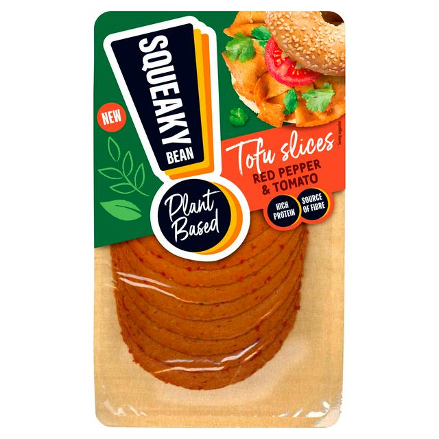 Squeaky Bean Red Pepper & Tomato Tofu Slices 80g - gallery image 1