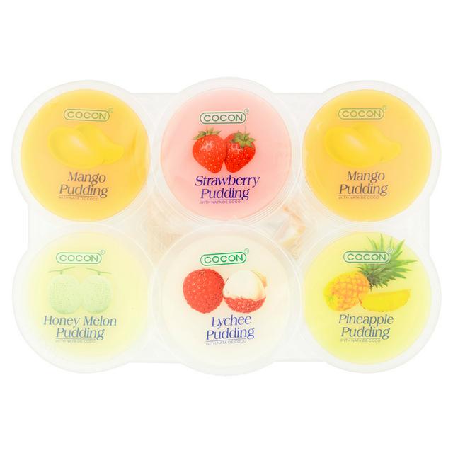 Cocon Assorted Fruit Flavour Jelly Pudding with Coconut Gel Pieces 6 x 80g - gallery image 1
